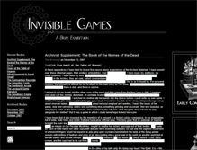 Tablet Screenshot of invisiblegames.net